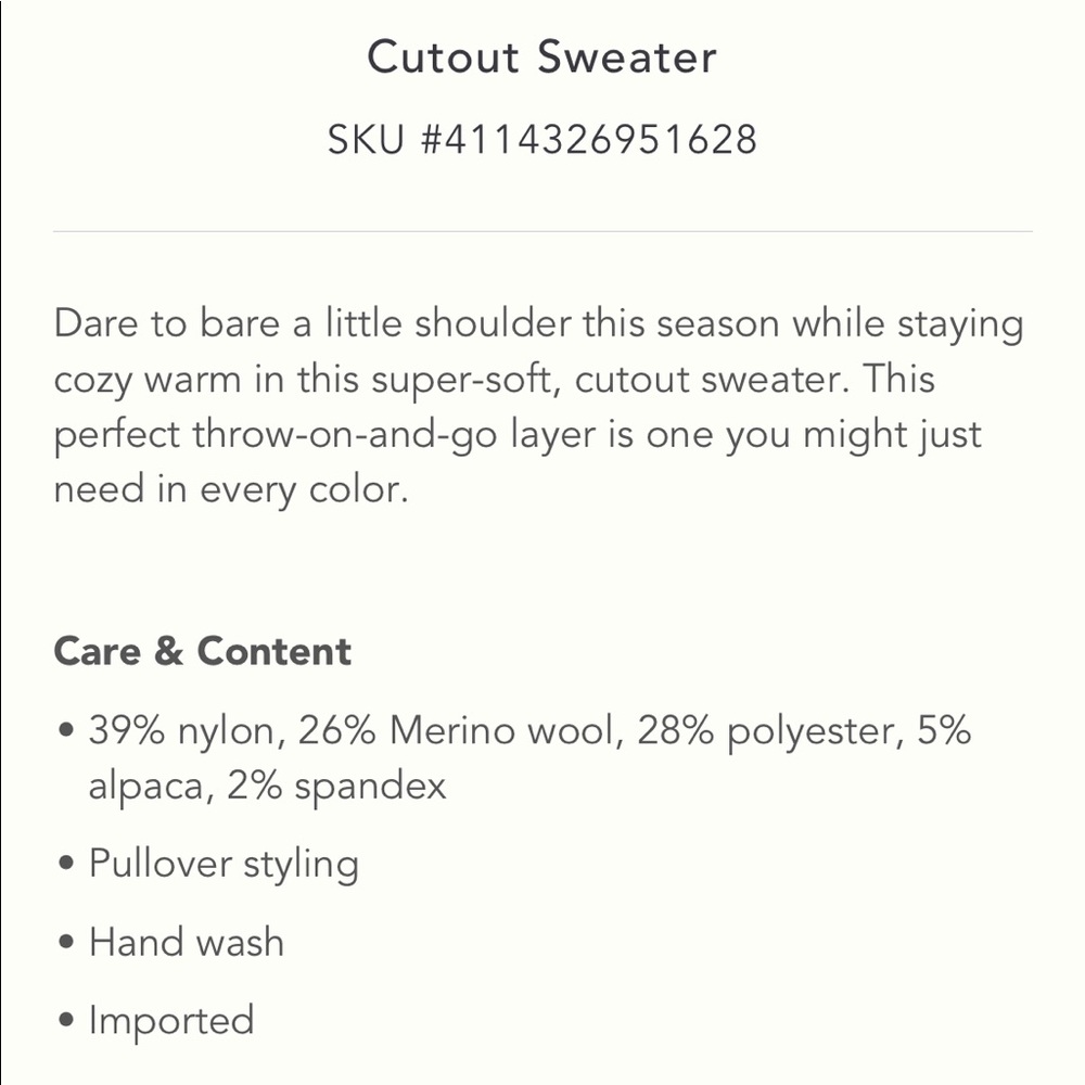 [NWoT] 🌟NEW Anthropologie Cutout Beary Sweater - Picture 16 of 16